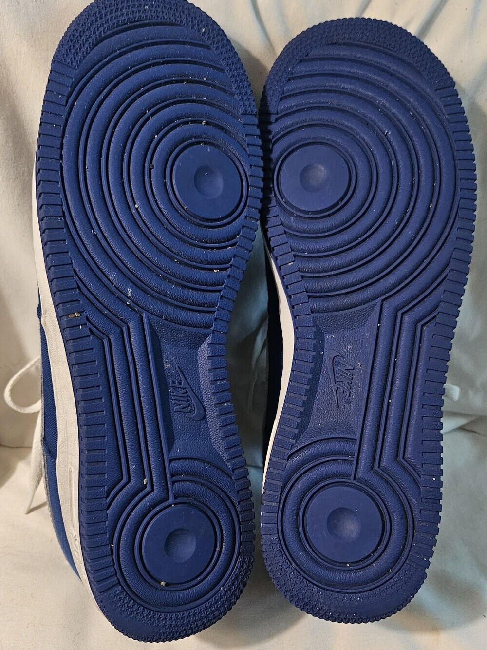 Nike Royal Blue & White Air Force1 Lace Up Men's Size 10.5 Great Condition - Picture 6 of 7